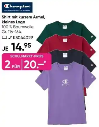Galeria Champion Shirt mit kurzem Ärmel, kleines Logo Angebot