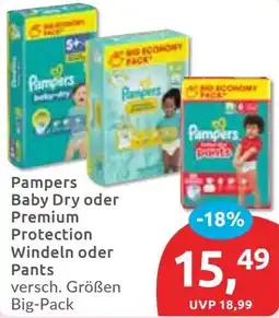 Budni Pampers Baby Dry oder Premium Protection Windeln oder Pants Angebot
