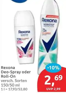Budni Rexona Deo-Spray oder Roll-On Angebot