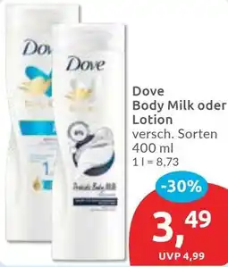 Budni Dove Body Milk oder Lotion Angebot