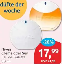 Budni Nivea Creme oder Sun Eau de Toilette Angebot