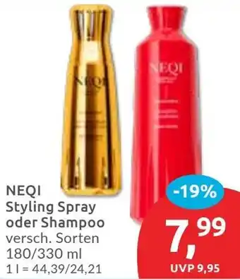 Budni NEQI Styling Spray oder Shampoo Angebot
