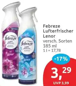 Budni Febreze Lufterfrischer Lenor Angebot
