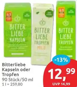 Budni Bitterliebe Kapseln oder Tropfen Angebot
