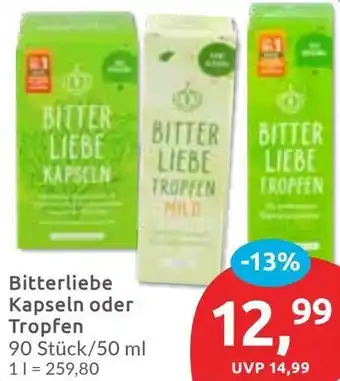 Budni Bitterliebe Kapseln oder Tropfen Angebot
