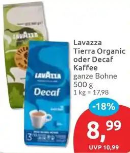 Budni Lavazza Tierra Organic oder Decaf Kaffee Angebot