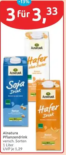 Budni Alnatura Pflanzendrink Angebot