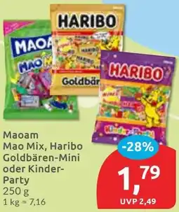 Budni Maoam Mao Mix, Haribo Goldbären-Mini oder Kinder Party Angebot