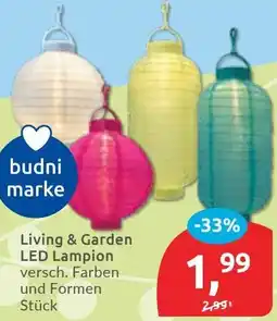 Budni Living & Garden LED Lampion Angebot