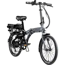 Netto Marken-Discount Zündapp Z120 20 Zoll E Bike Faltrad für Damen Herren 150 - 185 cm E Klapprad schwarz grau Angebot