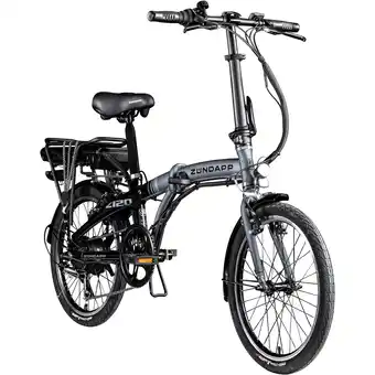 Netto Marken-Discount Zündapp Z120 20 Zoll E Bike Faltrad für Damen Herren 150 - 185 cm E Klapprad schwarz grau Angebot