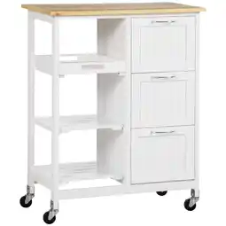 Netto Marken-Discount HOMCOM Küchenwagen MDF, Kiefernholz Angebot