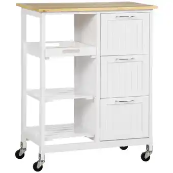 Netto Marken-Discount HOMCOM Küchenwagen MDF, Kiefernholz Angebot