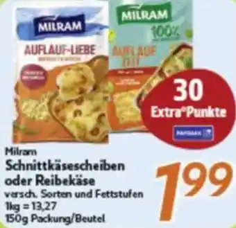 inkoop Milram Schnittkäsescheiben oder Reibekäse Angebot