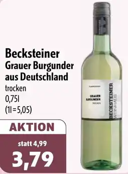 Aktiv Irma Becksteiner Grauer Burgunder aus Deutschland Angebot