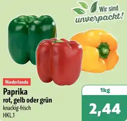 Aktiv Irma Paprika rot, gelb oder grün Angebot