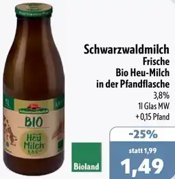 Aktiv Irma Schwarzwaldmilch Frische Bio Heu-Milch in der Pfandflasche Angebot