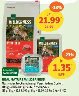 Fressnapf REAL NATURE WILDERNESS Nass- oder Trockennahrung. Angebot