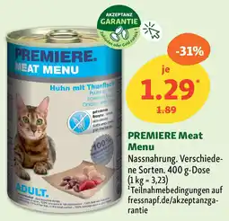 Fressnapf PREMIERE Meat Menu Nassnahrung. Angebot