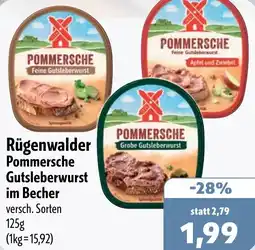 Aktiv Irma Rügenwalder Pommersche Gutsleberwurst im Becher Angebot