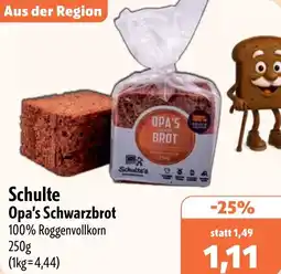 Aktiv Irma Schulte's Opa's Schwarzbrot Angebot