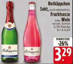 Edeka Rotkäppchen Sekt, Fruchtsecco oder Wein Angebot