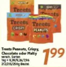 inkoop Treets Peanuts, Crispy, Chocolate oder Malty Angebot