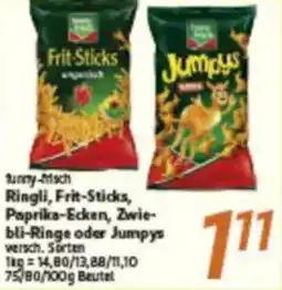 inkoop funny-frisch Ringli, Frit-Sticks, Paprika-Ecken, Zwiebli-Ringe oder Jumpys Angebot