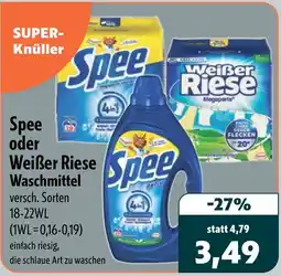 Aktiv Irma Spee oder Weißer Riese Waschmittel Angebot