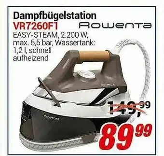 CENTERSHOP Dampfbügelstation Vr7260f1 Rowenta Angebot