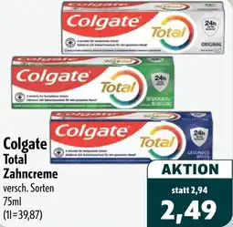 Aktiv Irma Colgate Total Zahncreme Angebot