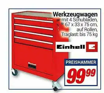 CENTERSHOP Werkzeugwagen Einhell Angebot