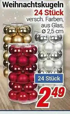 CENTERSHOP Weihnachtskugeln 24 Stück Angebot