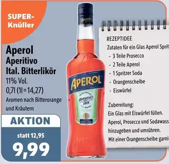 Aktiv Irma Aperol Aperitivo Ital. Bitterlikör Angebot