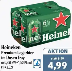 Aktiv Irma Heineken Premium Lagerbier im Dosen Tray Angebot