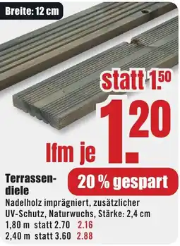 B1 Discount Baumarkt Terrassendiele Angebot