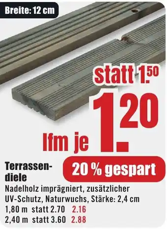 B1 Discount Baumarkt Terrassendiele Angebot