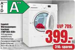 B1 Discount Baumarkt Exquisit Wärmepumpentrockner TWP 803-030 Angebot