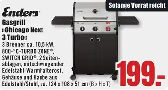B1 Discount Baumarkt Enders Gasgrill Chicago Next 3 Turbo Angebot