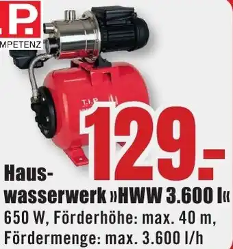 B1 Discount Baumarkt T.I.P Hauswasserwerk HWW 3.600 l Angebot