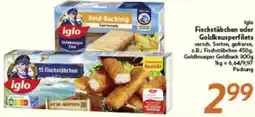inkoop iglo Fischstäbchen oder Goldknusperfilets Angebot