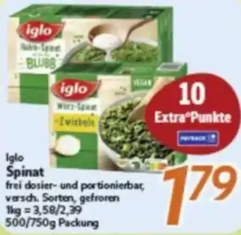inkoop Iglo Spinat Angebot