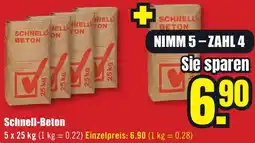 B1 Discount Baumarkt Schnell-Beton Angebot