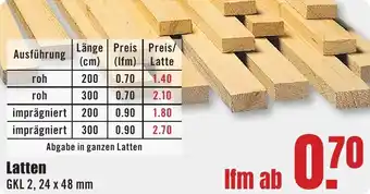 B1 Discount Baumarkt Latten Angebot