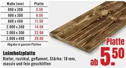 B1 Discount Baumarkt Leimholzplatte Angebot