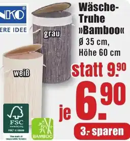 B1 Discount Baumarkt Wäsche Truhe Bamboo Angebot
