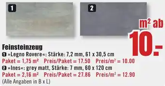 B1 Discount Baumarkt Feinsteinzeug Angebot