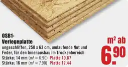 B1 Discount Baumarkt OSB1 Verlegeplatte Angebot