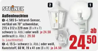 B1 Discount Baumarkt STEINEL Außenleuchten Angebot
