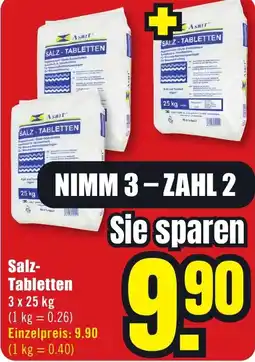 B1 Discount Baumarkt Salz-Tabletten Angebot